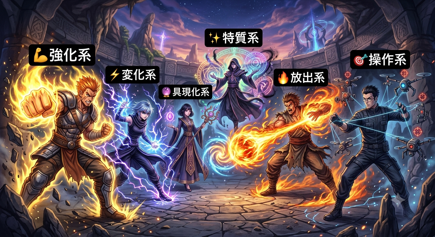 6大系念能力キャラクター